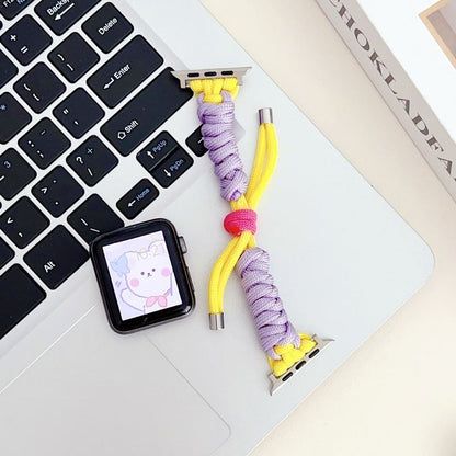 「カラフルバンド」ツイストロープナイロン編み込みウォッチバンド（Apple Watch用）