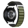 18mm &amp; 20mm &amp; 22mm アルパインカラーブロッキングナイロンウェビング Samsung/Garmin/Fossil/その他用 - ブラック＆グリーン