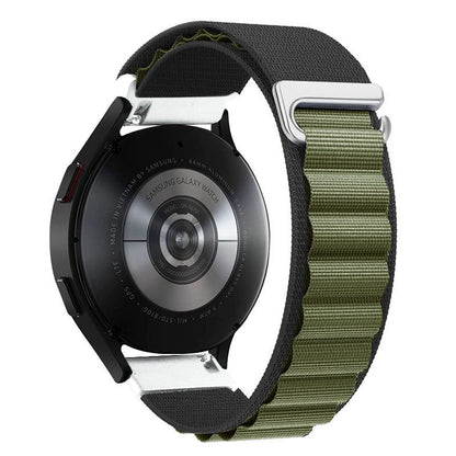 18mm &amp; 20mm &amp; 22mm アルパインカラーブロッキングナイロンウェビング Samsung/Garmin/Fossil/その他用