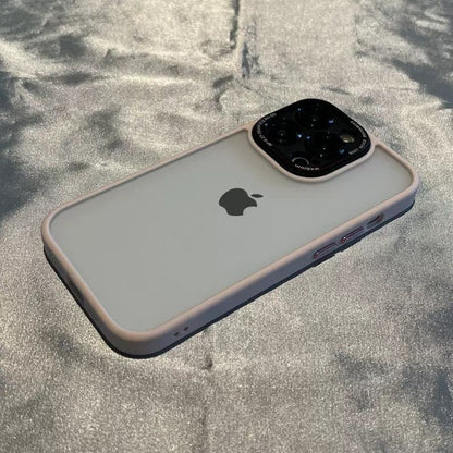メタルレンズ付きフロストiPhoneケース
