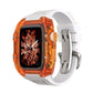 Apple Watch用バタフライバックル付き44/45mm透明Vitonコンバージョンケース