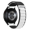 18mm &amp; 20mm &amp; 22mm アルパインカラーブロッキングナイロンウェビング Samsung/Garmin/Fossil/その他用 - 白黒