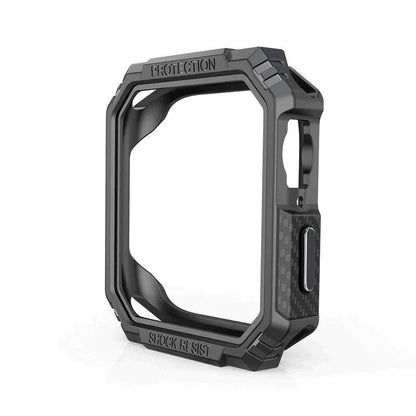 iWatch ウルトラソフト TPU ボーダー保護ケース カーボンファイバーテクスチャ