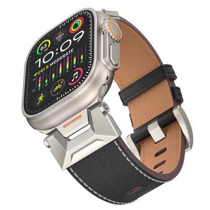 「エクストラバガントバンド」Apple Watch用チタンコネクタレザーバンド