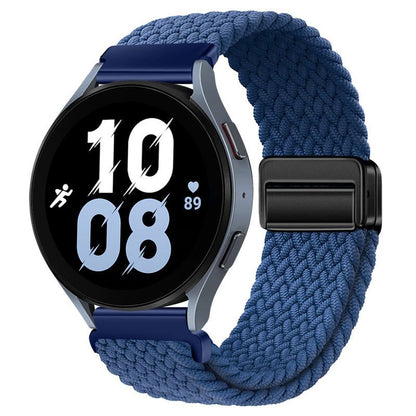 20mm &amp; 22mm ソリッドカラーナイロン織りマグネット式ウォッチストラップ Samsung/Garmin/Fossil/その他対応