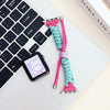 「カラフルバンド」ツイストロープナイロン編み込みウォッチバンド（Apple Watch用） - ブルー＋ピンク