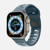 Apple Watch用「スポーツ通気性バンド」シリコンバンド - 青い