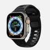 Apple Watch用「スポーツ通気性バンド」シリコンバンド - 黒