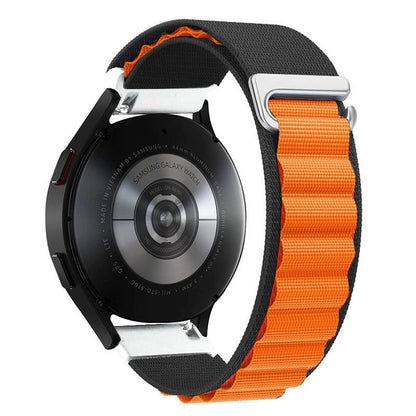 18mm &amp; 20mm &amp; 22mm アルパインカラーブロッキングナイロンウェビング Samsung/Garmin/Fossil/その他用