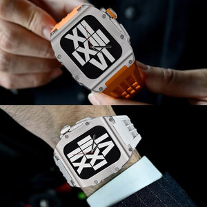 「メタリックウォッチバンド」電気メッキワンピースApple Watch用改造ケース