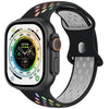 「カラフルスポーツバンド」通気性と吸汗性に優れたApple Watch用シリコンバンド - カラフルなブラック