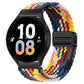 20mm &amp; 22mm レインボーナイロン織りマグネット式ウォッチストラップ（Samsung/Garmin/Fossil/その他対応） 