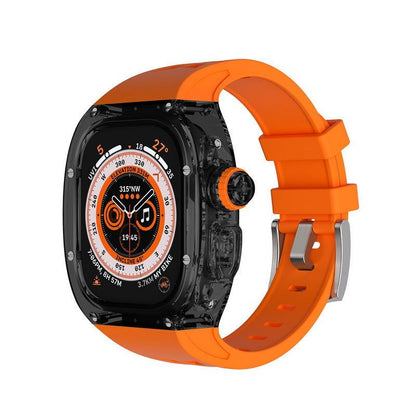 Apple Watch Ultra用透明一体型シリコンバンドケース