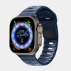 Apple Watch用「スポーツ通気性バンド」シリコンバンド - 濃紺