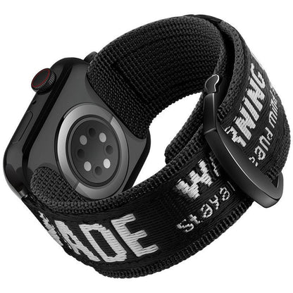 Apple Watch用「アウトドアバンド」ナイロン編みバンド（メタルバックル付き）