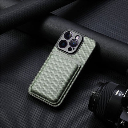 Magsafe磁気カードホルダー付きレザーiPhoneケース