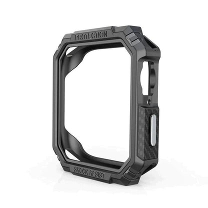 iWatch ウルトラソフト TPU ボーダー保護ケース カーボンファイバーテクスチャ