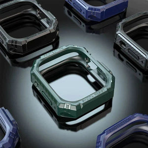 iWatch ウルトラソフト TPU ボーダー保護ケース カーボンファイバーテクスチャ