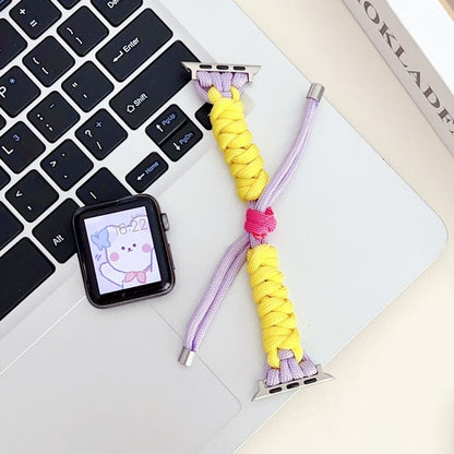 「カラフルバンド」ツイストロープナイロン編み込みウォッチバンド（Apple Watch用）