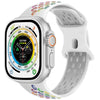 「カラフルスポーツバンド」通気性と吸汗性に優れたApple Watch用シリコンバンド - カラフルな白