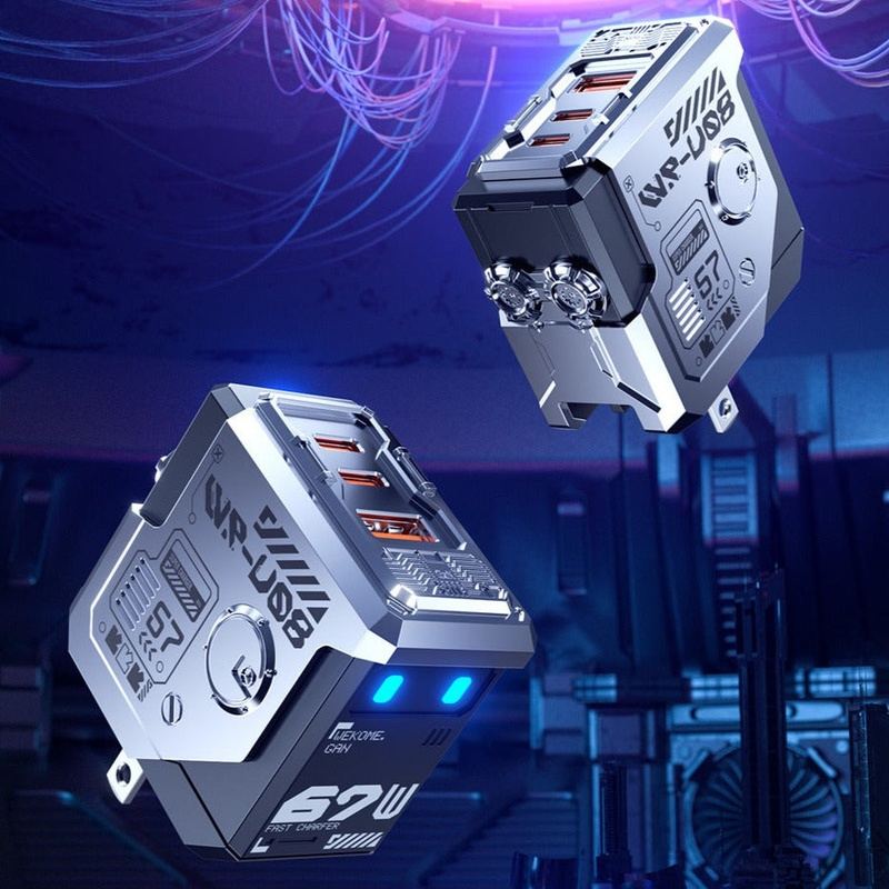 「サイバー」GaN 67W 3ポート折りたたみ式充電器