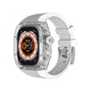 Apple Watch Ultra用透明一体型シリコンバンドケース - 白