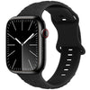 「ローズフレキシブルバンド」Apple Watch用通気性シリコンバンド - 黒