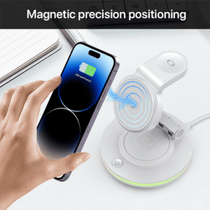 Rotary folding 3-in-1 wireless charger watch headset multi-function magnetic wireless charger
