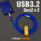 「HyperTransfer Chubby」USB 3.2 Gen2×2 ケーブル - iPhone 15 シリーズの高速転送用。