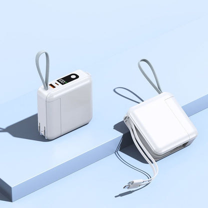 「チャビー」10000mAh 2 in 1 パワーバンク プラグ付きケーブル