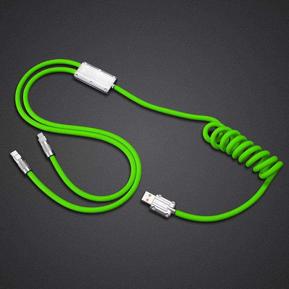 「チャビープラス」2 IN 1 急速充電ケーブル（C+Lightning） - セントパトリックスデーエディション