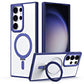 Samsung S24 Ultra Bright Shield Magnetic Plating Transparent Mobile Phone Case