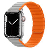 Apple Watch用「スポーツツートン」マグネット式シリコンバンド - グレーオレンジ