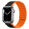 Apple Watch用「スポーツツートン」マグネット式シリコンバンド - ブラックオレンジ