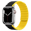 Apple Watch用「スポーツツートン」マグネット式シリコンバンド - 黒と黄色