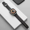 「スポーツバンド」Apple Watch用超薄型通気性フッ素ゴムバンド - 黒