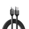 旅にインスピレーションを得た100W編み込み急速充電ケーブル - 黒