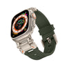 Apple Watch用「究極のラグジュアリー」TPUバンド（チタンコネクタ付き） - 緑