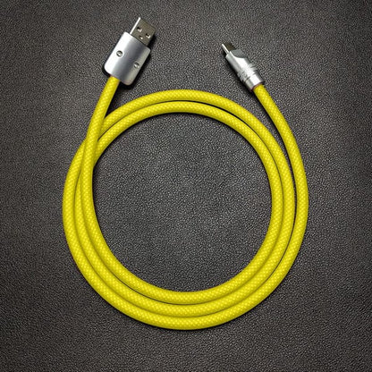「シースルーチャビー」超ソフト透明編み込み充電ケーブル