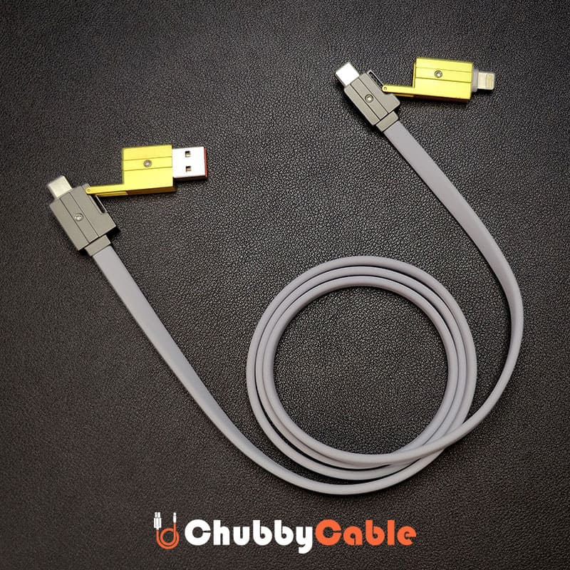 「カーリーサイバー」トラベル4 in 1急速充電ケーブル