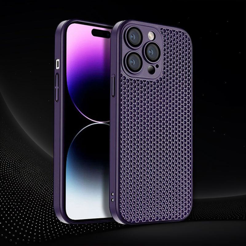 「チャビー」メッシュ冷却iPhoneケース - レンズフィルム付き