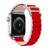 Apple Watch用「編み込みマルチカラーバンド」二重層バンド - 白と赤