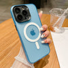 ¡±サイバー¡± レンズプロテクター内蔵オールインワンiPhoneケース - 青い