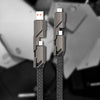 「Cyber」4 in 1 高速充電ケーブル (1 本ですべてのデバイスに対応) - 黒