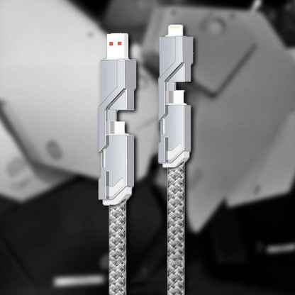 「Cyber」4 in 1 高速充電ケーブル (1 本ですべてのデバイスに対応)