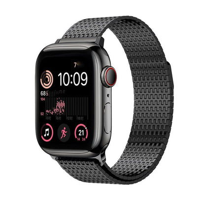 「ミラネーゼバンド」プレミアムマグネット織りスポーツ通気性ステンレススチールバンド Apple Watch用
