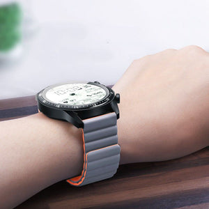 20mm &amp; 22mm シリコン製マグネットループウォッチストラップ（Samsung/Garmin/Fossil/その他対応）