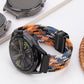 20mm &amp; 22mm レインボーナイロン織りマグネット式ウォッチストラップ（Samsung/Garmin/Fossil/その他対応） 