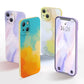 「カラフルな水彩画」シリコン製フルカバーバンパー保護iPhoneケース