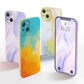 「カラフルな水彩画」シリコン製フルカバーバンパー保護iPhoneケース